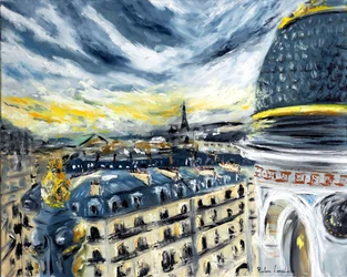 Azoteas de París, 2021 (óleo sobre lienzo)