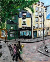 Quartier Latin París, 2022 (óleo sobre lienzo)