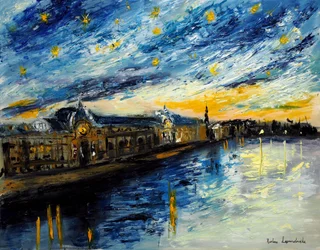 Noche estrellada sobre París Museo de Orsay, 2022 (óleo sobre lienzo)