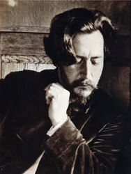 Retrato del escritor Leonid Nikolaievich Andreyev (Leonid Andreiev) (1871-1919), siglo XX (foto)