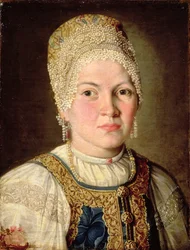Retrato de una mujer con traje ruso, 1769