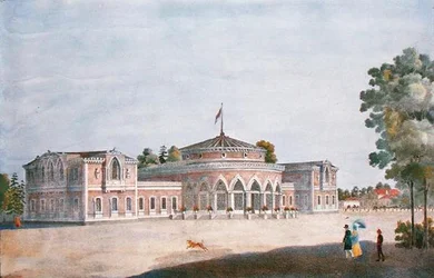 Estación de tren y restaurante francés en el Parque Catalina, 1824