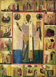 San Nicolás de Zaraisk con escenas de su vida, principios del siglo XVI