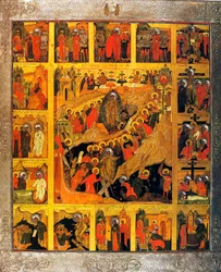 El descenso al infierno con las escenas de la Pasión de Cristo, siglo XVI