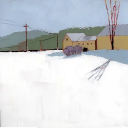 Green Mountain, 2025 (acrílico sobre panel de madera)