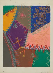 Detalle de colcha loca, c. 1940