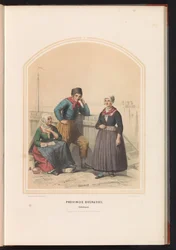 Traje tradicional de Schokland en la provincia de Overijssel, 1857 Provincia de Overijssel Schokland / X (título sobre objeto)