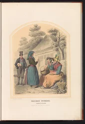 Traje tradicional de Staphorst y Rouveen en Overijssel, 1857 Provincia de Overijssel. Staphorst y Rooveen / XXV (título sobre objeto)