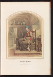 Traje tradicional de la isla de Schokland en Overijssel, 1857 Provincia Overijssel Schokland (Isla) / XIV (título sobre objeto)