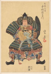 Nakamura Utaemon III como Katô Masakiyo en het toneelstuk 