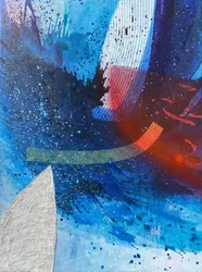 Salpicadura azul dinámica