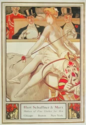 Cartel publicitario de Hart Schaffner & Marx, Makers of Fine Clothes for Men, c.1925 (litografía en color) & Marx makers of Fine Clothes for Men, USA por S.N. Abbott (n.1874) c.1925 (cartel)