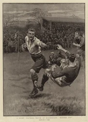 Un partido de rugby en Blackheath, Handed Off