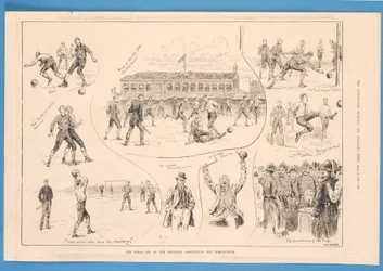 The Final Tie of the Football Association Cup Competition, de "The Illustrated Sporting and Dramatic News", 6 de abril de 1889 (litografía).