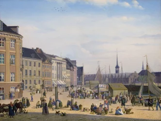 Hojbro Plads, un mercado de Copenhague