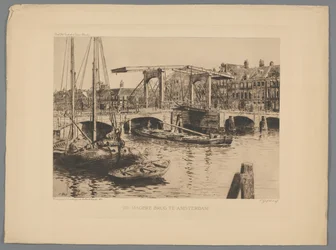 Vista del Puente Flaco en Amsterdam El Puente Flaco en Ámsterdam (título sobre el objeto)