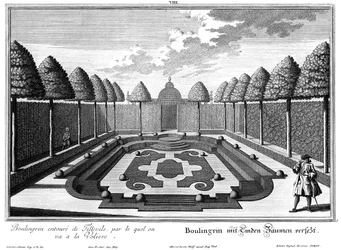 Folleto de los Boulingrins en el "Pequeño Jardín"