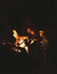 Poncio Pilato negándose a alterar la inscripción para ser colocada en la cruz de Cristo, 1641