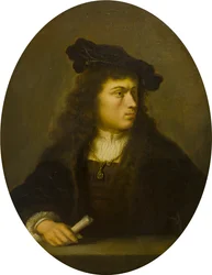 Retrato de un hombre desconocido, c.1629-56 (óleo sobre tabla)