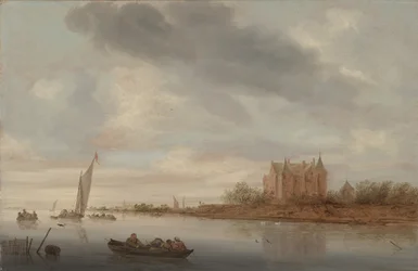 Castillo en un río, 1644