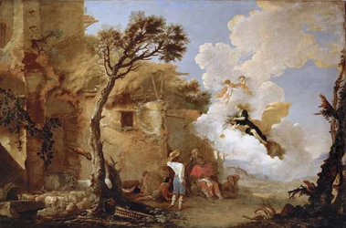 Astrea, diosa de la agricultura y la fertilidad (pintura sobre lienzo)