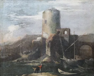 Paisaje con ruinas