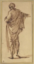 Figura de espaldas de pie