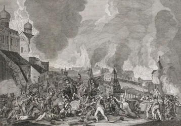 Incendio de Moscú el 15 de septiembre de 1812 Los franceses en Moscú