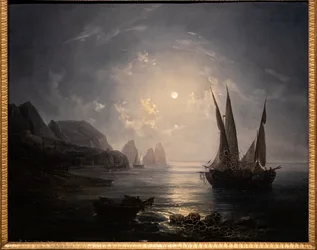 Nocturno en Capri, c.1843 (óleo sobre lienzo)