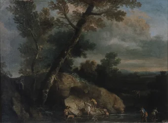 Paisaje marino con ladrones