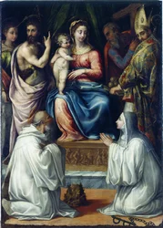 La Virgen con los santos Cristina de Bolsena, Juan el Bautista, Felipe, Nicolás..., 1540