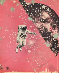Astronauta Pink Galaxy