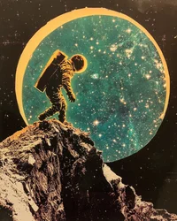 El ascenso cósmico del astronauta