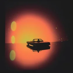 Coche clásico: Puesta de sol cósmica
