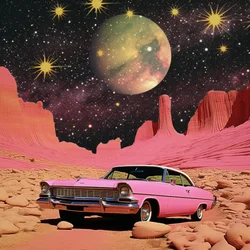 Paseo por el desierto rosa cósmico