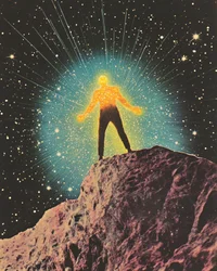 El hombre iluminado y la noche cósmica