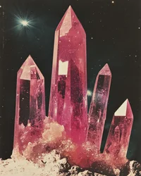 Cristales cósmicos rosas