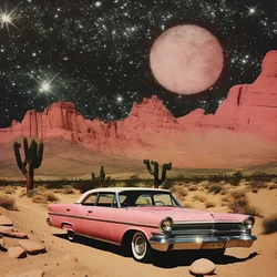 Noche en el desierto rosa