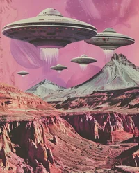 Cañón de ciencia ficción retro