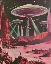 Invasión retro de ciencia ficción