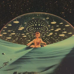 Mujer espacial retro