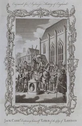 Jack Cade declarándose señor de la ciudad de Londres