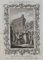 Paulinus Bautizando a Edwin, el Primer Rey Cristiano de Northumberland, en York