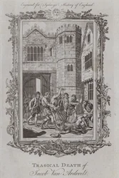 Muerte trágica de Jacob Van Artevelde (grabado)