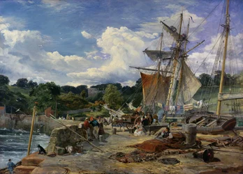 El muelle principal, Aberdour, Firth of Forth, 1865