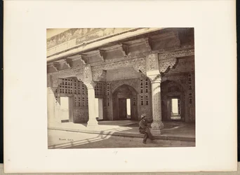 Agra; El Fuerte, Interior de la Zenana, Mostrando el Trabajo del Mosaico