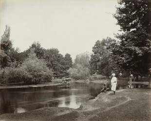 Canal Dhul debajo de Chunar Bagh, Cachemira, c. 1865