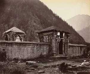 Templo en Naveshera, Cachemira, India, 1864