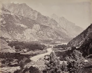 El alto Himalaya. Vista del valle de Buspa desde Sangla