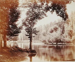 Vista en el canal Dhul, Cachemira, c.1865